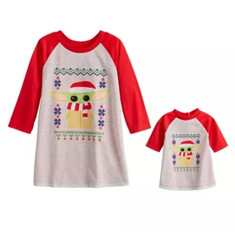 💥Brand New!💥 The Mandalorian Girls Nightgown & Doll Gown Set - SIZE 2T